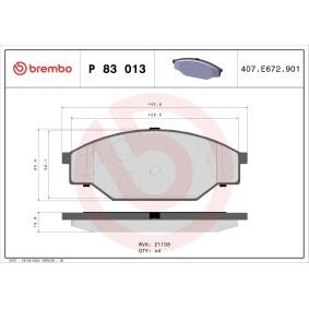 Bremsbeläge P 83 013
