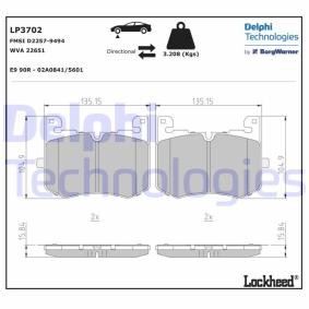 Acquista Kit pastiglie freni da DELPHI LP3702 a buon mercato per soli 165,73 €