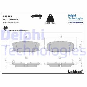 Compre Pastilhas de travão da DELPHI LP3703 a um preço baixo por 51,15 €