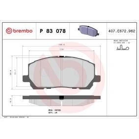 Comprar Juego de pastillas de freno de BREMBO P 83 078 a bajo precio de 69,77 €