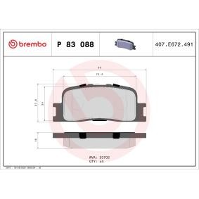 Köp Bromsbelägg av BREMBO P 83 088 till det låga priset 445,34 kr