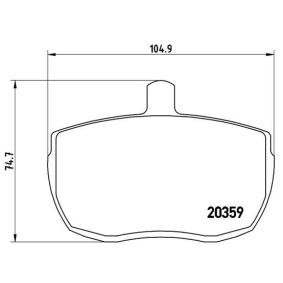 Köp Bromsbelägg av BREMBO P A6 001 till det låga priset 377,49 kr