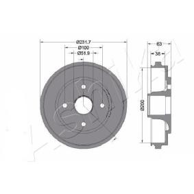 Comprar Tambor de freno de ASHIKA 56-00-0401C a bajo precio de 48,45 €