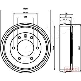 Achetez des Tambour de frein ASHIKA 56-00-0410C à prix pour 81,09 €