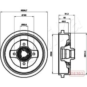 VOLKSWAGEN Bremstrommel von ASHIKA