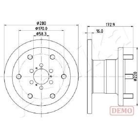 Achetez des Disque de frein ASHIKA 60-00-0255C à prix pour 124,74 €