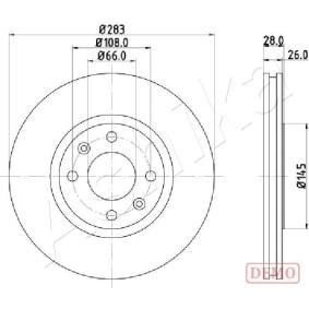 Achetez des Disque de frein ASHIKA 60-00-0627C à prix pour 46,92 €