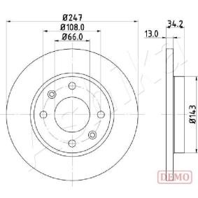 Achetez des Disque de frein ASHIKA 60-00-0630C à prix pour 36,87 €