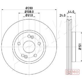 Achetez des Disque de frein ASHIKA 60-00-0710C à prix pour 57,27 €