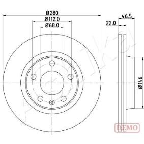 Comprar Disco de freno de ASHIKA 60-00-0911C a bajo precio de 52,46 €