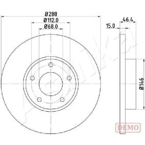 Comprar Disco de freno de ASHIKA 60-00-0923C a bajo precio de 72,81 €