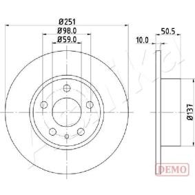 Achetez des Disque de frein ASHIKA 61-00-0202C à prix pour 28,81 €