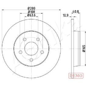 Achetez des Disque de frein ASHIKA 61-00-0301C à prix pour 39,89 €
