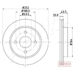 Achetez des Disque de frein ASHIKA 61-00-0308C à prix pour 42,67 €