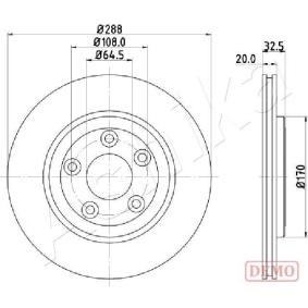 Achetez des Disque de frein ASHIKA 61-00-0315C à prix pour 38,02 €
