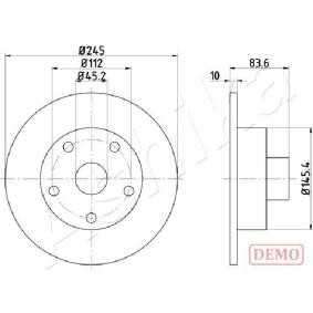 Comprar Disco de freno de ASHIKA 61-00-0906C a bajo precio de 49,67 €