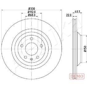 Achetez des Disque de frein ASHIKA 61-00-0916C à prix pour 54,70 €