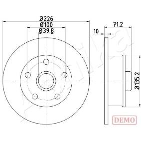 Comprar Disco de freno de ASHIKA 61-00-0923C a bajo precio de 35,08 €