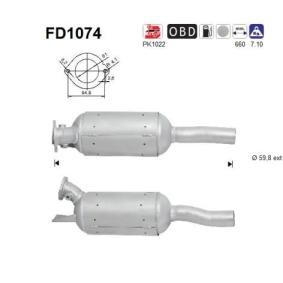 Achetez des Filtre à particules AS FD1074 à prix pour 394,93 €