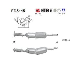 Köp Partikelfilter (DPF) av AS FD5115 till det låga priset 6976,87 kr
