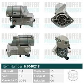 Anlasser des Herstellers HOFFER - Originalware Artikelnummer: H5040218