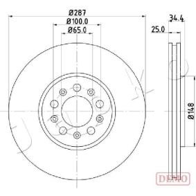 Achetez des Disque de frein JAPKO 600901C à prix pour 45,58 €