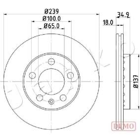 Achetez des Disque de frein JAPKO 600945C à prix pour 31,18 €