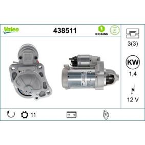 Köp Startmotor av VALEO 438511 till det låga priset 2965,81 kr