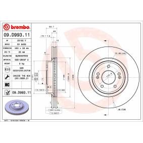Comprar Disco de freno de BREMBO 09.D993.11 a bajo precio de 86,85 €