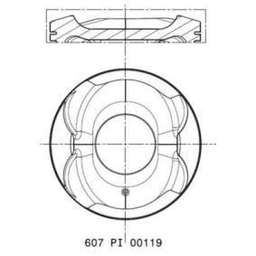 Kolben 607 PI 00119 001 TOYOTA AYGO von MAHLE ORIGINAL