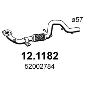 Köp Avgasrör av ASSO 12.1182 till det låga priset 2625,72 kr
