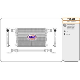 Kjøp Intercooler av AHE 702.092 til den lave prisen 3299,91 NOK