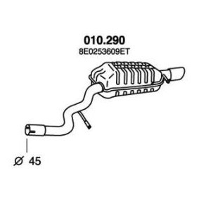 AUDI Endschalldämpfer von PEDOL