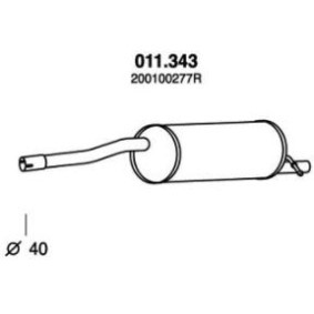 Endschalldämpfer 011.343 RENAULT SANDERO / STEPWAY von PEDOL