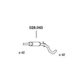 Vorschalldämpfer 028.043 VOLKSWAGEN LUPO von PEDOL