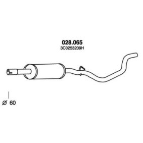 Mittelschalldämpfer für VW von PEDOL