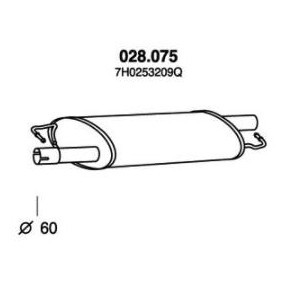 Mittelschalldämpfer 028.075
