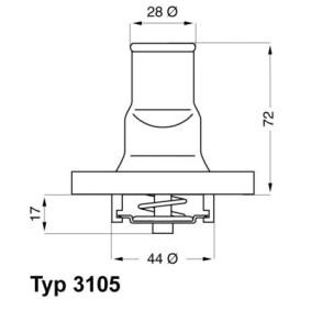 Achetez des Thermostat d'eau WAHLER 3105.87D à prix pour 13,08 €
