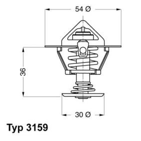Achetez des Thermostat d'eau WAHLER 3159.82D à prix pour 42,41 €