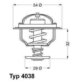 Kühlwasserthermostat von WAHLER 4038.81D