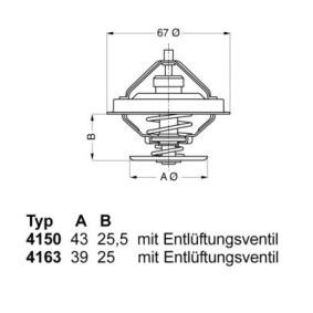 Kühlwasserthermostat 4150.83D50 für MAN
