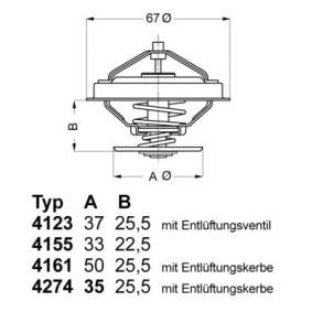 Kjøp Termostat, kjølemiddel av WAHLER 4155.87D til den lave prisen 352,49 NOK