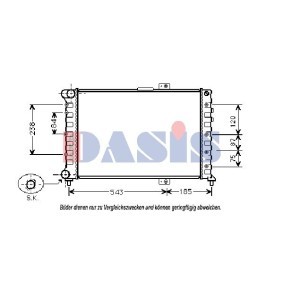 Achetez des Radiateur du moteur AKS DASIS 011060N à prix pour 112,20 €