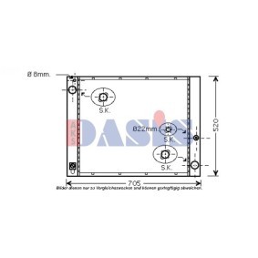 Achetez des Radiateur du moteur AKS DASIS 020017N à prix pour 260,15 €