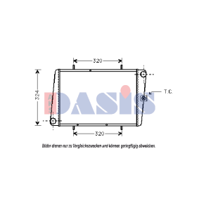 Achetez des Radiateur du moteur AKS DASIS 020040N à prix pour 114,92 €