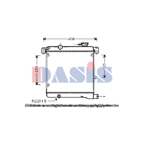 Achetez des Radiateur du moteur AKS DASIS 030020N à prix pour 184,26 €