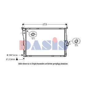 Achetez des Radiateur du moteur AKS DASIS 050036N à prix pour 129,58 €
