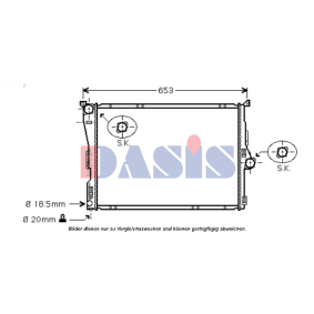 Achetez des Radiateur du moteur AKS DASIS 050038N à prix pour 110,06 €