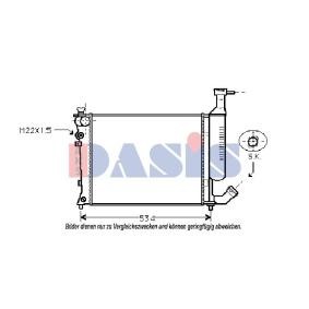 Achetez des Radiateur du moteur AKS DASIS 060014N à prix pour 91,63 €