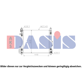 Achetez des Radiateur du moteur AKS DASIS 080540N à prix pour 264,53 €